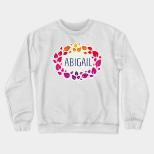 Abigail name with colorful leaves Crewneck Sweatshirt